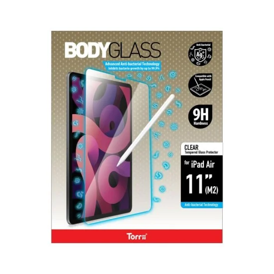 Torrii Bodyglass Anti-Bacterial Glass Screen Protector For Ipad Air 11-In. (M2)